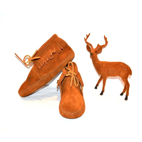 Vintage Minnetonka Bootie with Fringe Unisex Kids - Picture 1 of 7